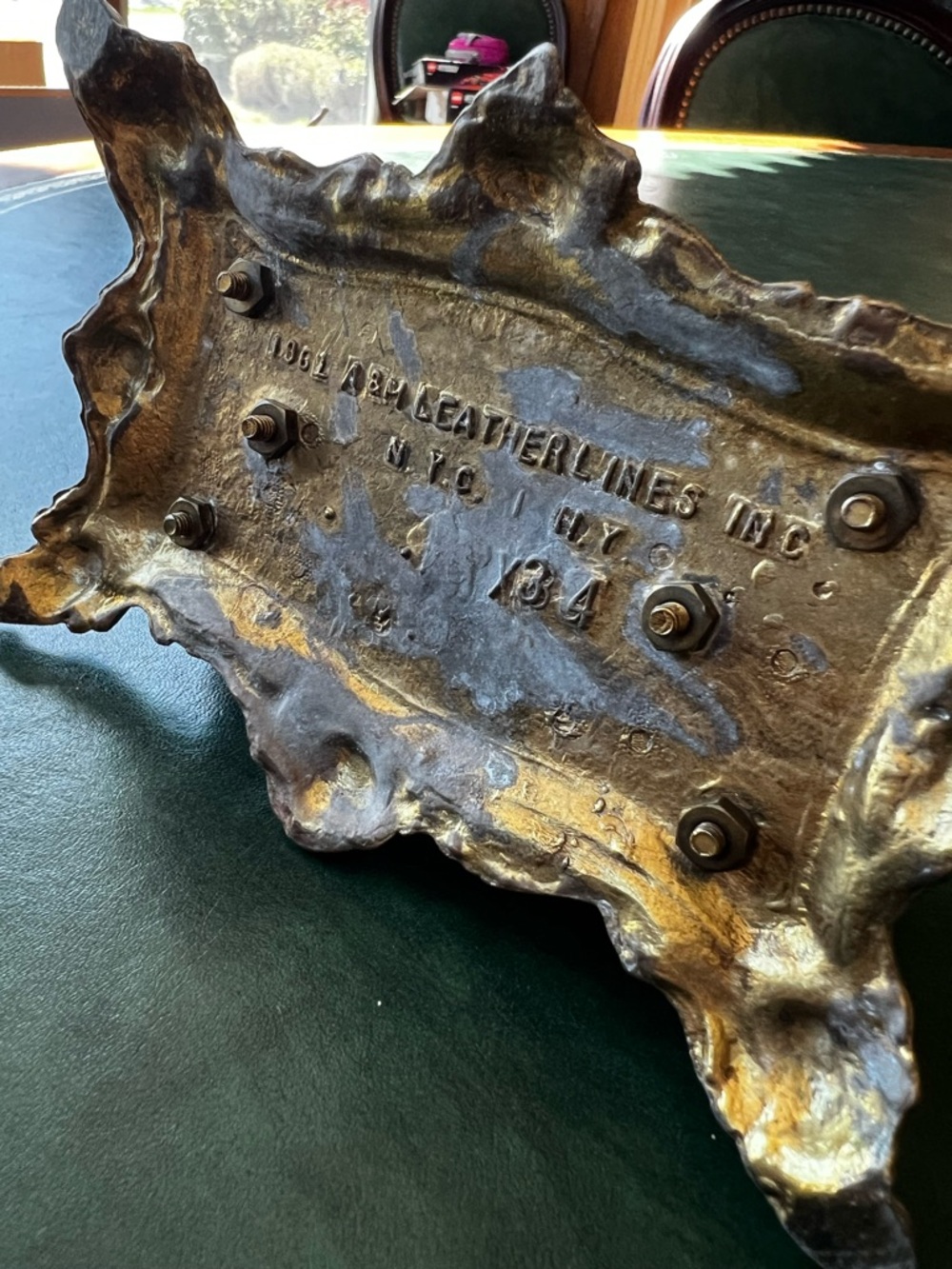 Antique Vintage Ornate Brass Napkin or Letter Holder - Picture 5 of 8